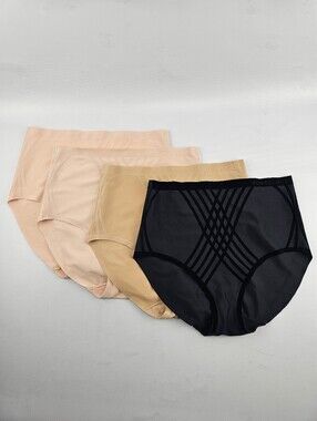 Honeylove Silhouette Smoothing Brief Flocked Women's Small (Lot of 4)